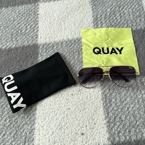 Quay aviator sunglasses gold tortoise